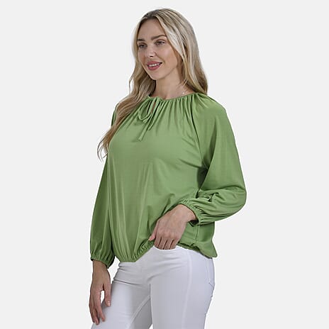 & Maisi Jersey Balloon Top (Size M) - Green