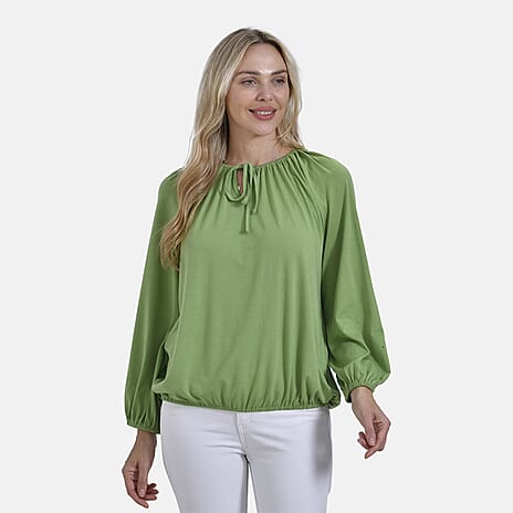 & Maisi Jersey Balloon Top (Size L) - Green