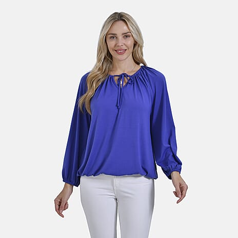 & Maisi Jersey Balloon Top (Size XL) - Blue