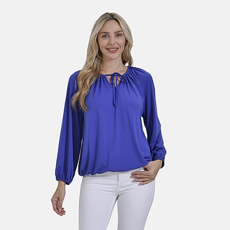 & Maisi Jersey Balloon Top (Size XL) - Blue