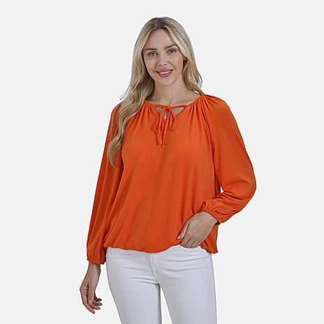 & Maisi Jersey Balloon Top (Size M) - Orange