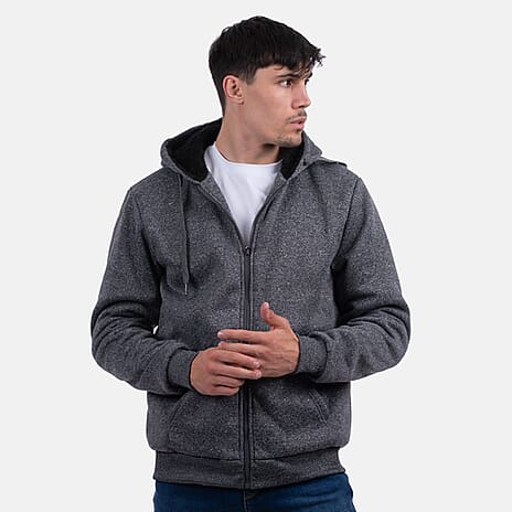 Charles Norton Fur Lined Hooded Jacket (Size L) - Charcoal