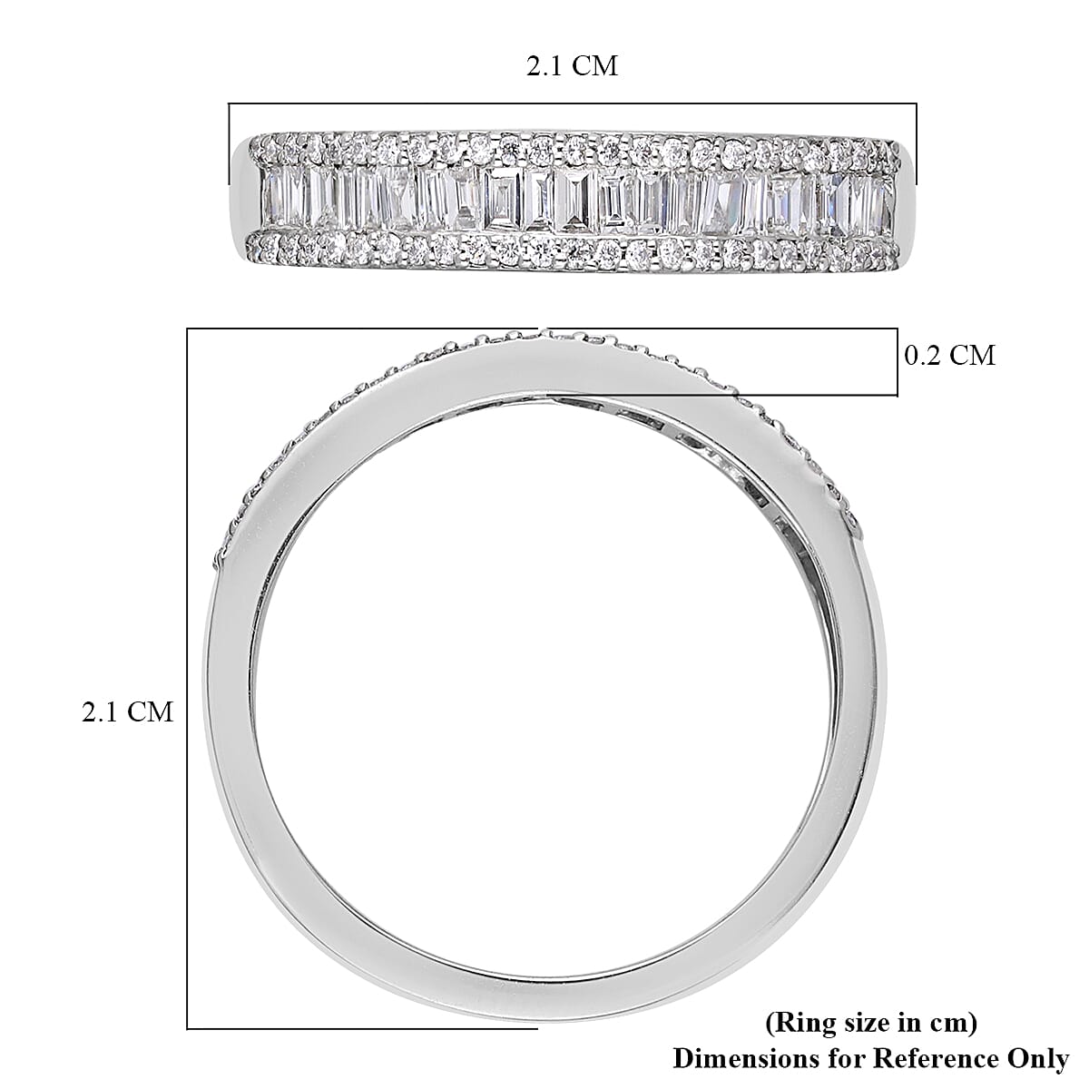 Close Out Deal- 950 Platinum Natural Diamond VS-SI-EF Ring