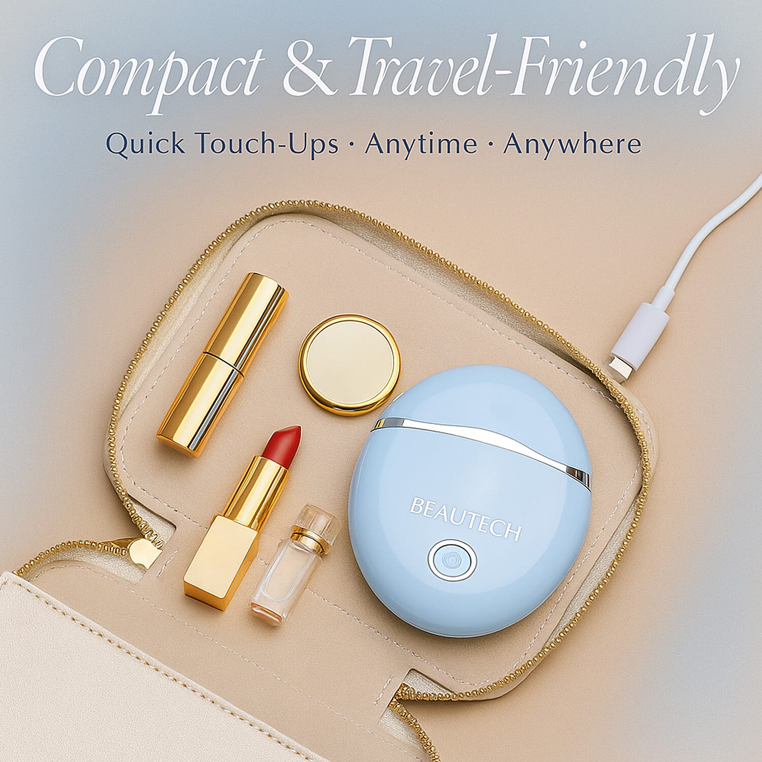 Beautech Womens Portable 3 in 1 shaver with USB Charging - Blue