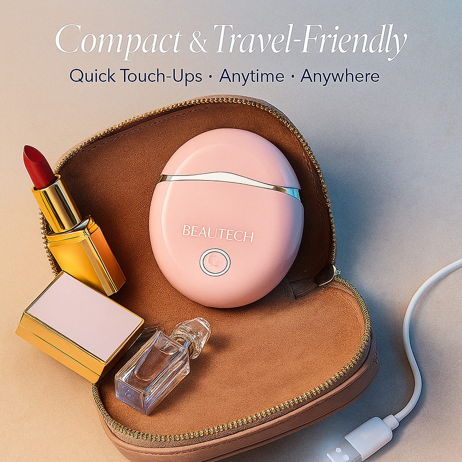 Beautech Womens Portable Shaver with USB Charging - Pink