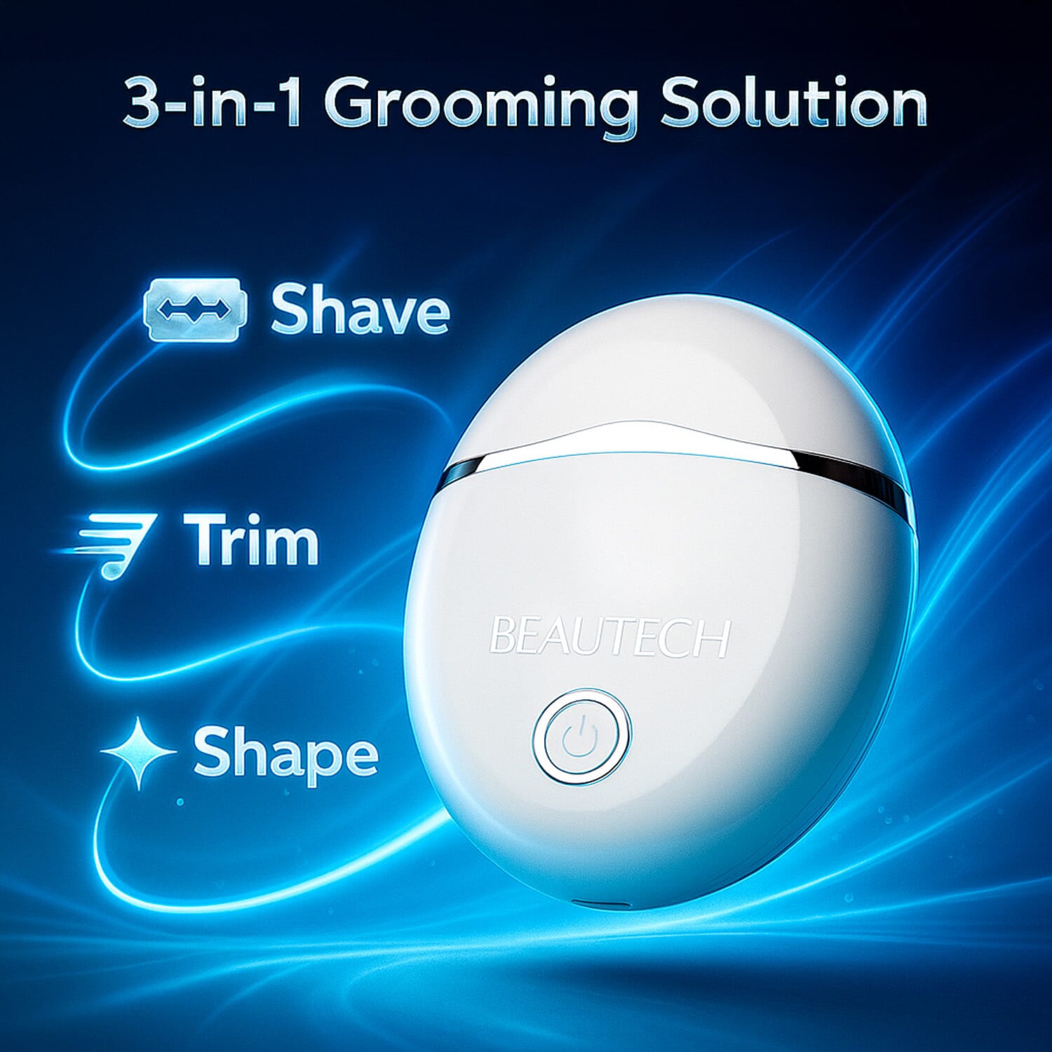 Beautech Womens Portable Shaver with USB Charging - White