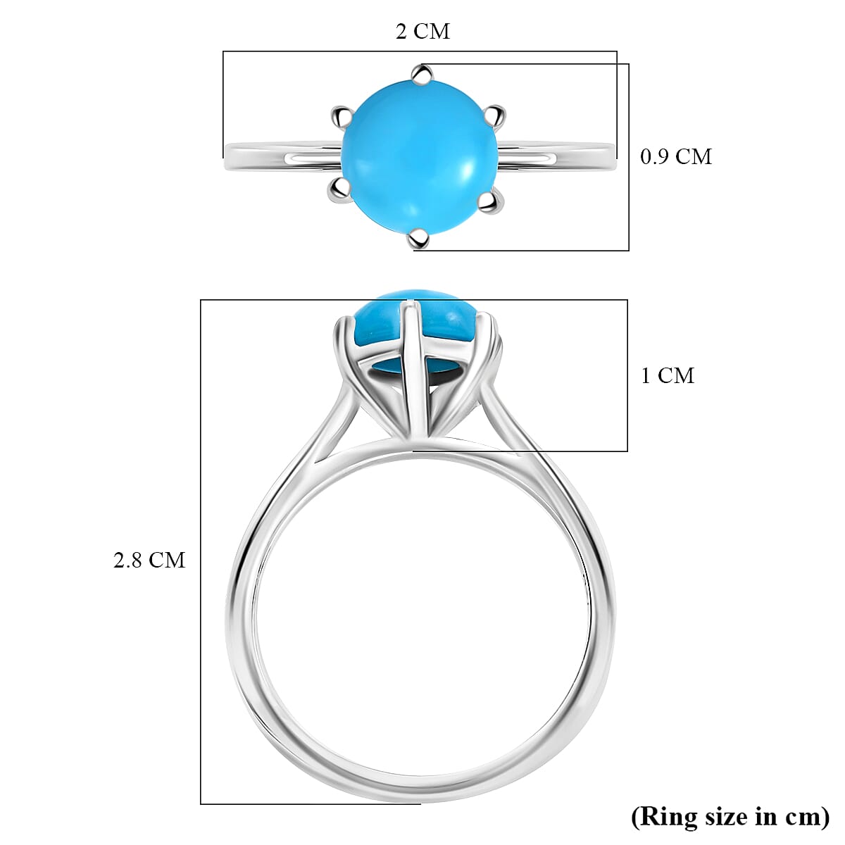 Sleeping Beauty Turquoise Ring Sterling Silver 1.14 Ct. Sleeping Beauty Turquoise Ring Sterling Silver 1.14 Ct.