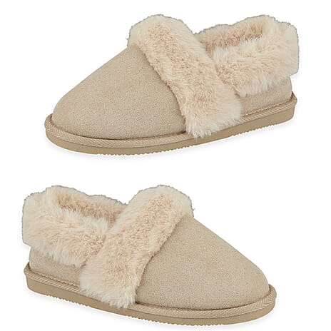 Jo - Joe ELGIN Super Soft Ladies Slippers (Size 5) - Beige