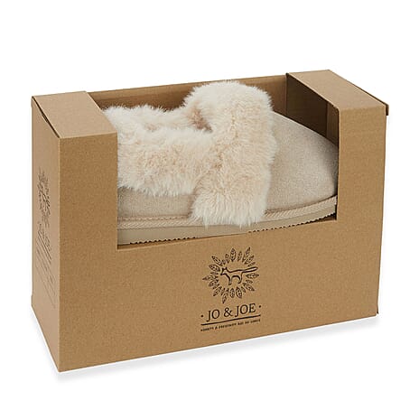 Jo - Joe ELGIN Super Soft Ladies Slippers (Size 5) - Beige