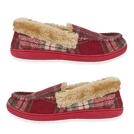 Jo - Joe PITLOCHRY Super Soft Ladies Slippers (Size 4) - Festive Red