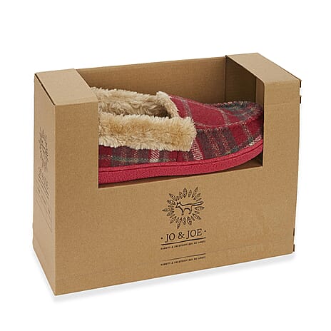 Jo - Joe PITLOCHRY Super Soft Ladies Slippers (Size 4) - Festive Red