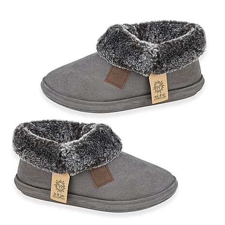 Jo & Joe Ladies Slipper (Size 5) - Charcoal