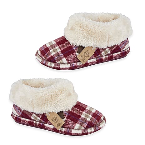 Jo - Joe Super Comfortable GLENROYAL Ladies Slippers (Size 4) - Cherry