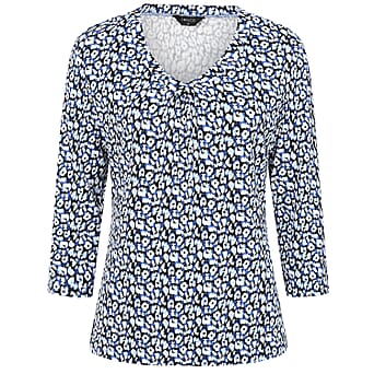 https://tjcuk.sirv.com/Products/79/7/7972376/Emreco-Casual-3-4-Sleeve-V-Neck-Animal-Print-Top-Size-10-Blue-White-Bl_7972376_2.jpg?w=342&h=342
