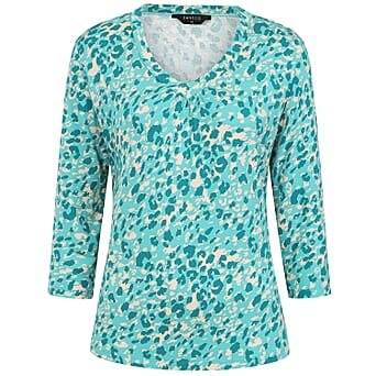 https://tjcuk.sirv.com/Products/79/7/7972382/Emreco-Casual-3-4-Sleeve-V-Neck-Animal-Printed-Top-Size-10_7972382_2.jpg?w=342&h=342