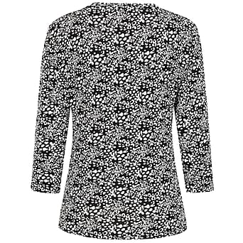 https://tjcuk.sirv.com/Products/79/7/7972392/Emreco-Casual-3-4-Sleeve-V-Neck-Printed-Top-Size-18-Black_7972392_3.jpg?w=342&h=342