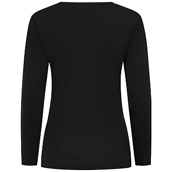 https://tjcuk.sirv.com/Products/79/7/7972603/Emreco-Relaxed-Fit-3-4-Sleeve-Crew-Neck-Classic-Top-Size-10-Black_7972603_3.jpg?w=342&h=342