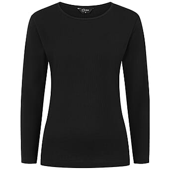 https://tjcuk.sirv.com/Products/79/7/7972607/Emreco-Relaxed-Fit-3-4-Sleeve-Crew-Neck-Classic-Top-Size-20-Black_7972607_2.jpg?w=342&h=342