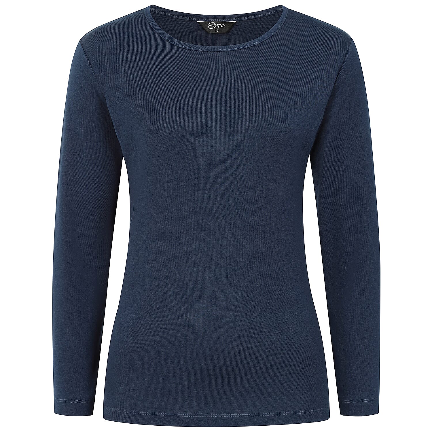 Emreco Relaxed Fit 3-4 Sleeve Crew Neck Classic Top