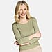 Emreco Relaxed Fit 3-4 Sleeve Crew Neck Classic Top