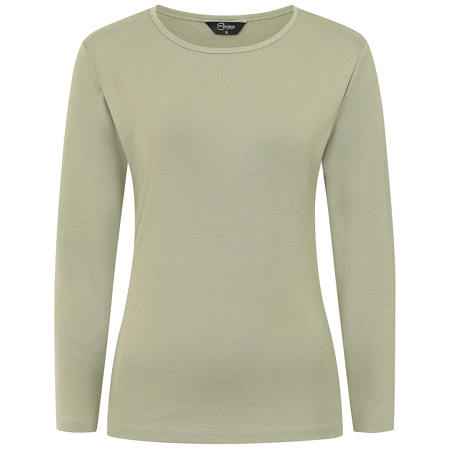 Emreco Relaxed Fit 3-4 Sleeve Crew Neck Classic Top