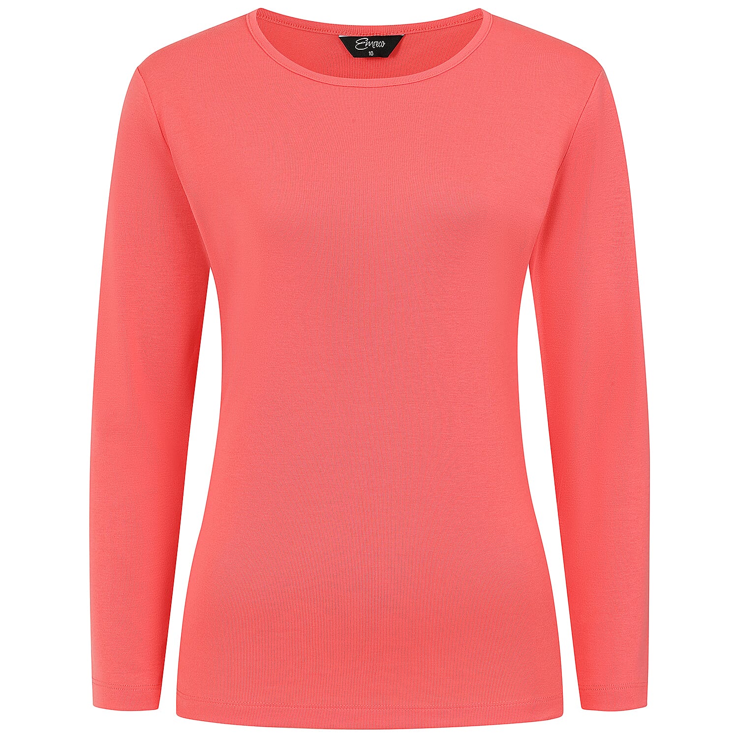 Emreco Relaxed Fit 3-4 Sleeve Crew Neck Classic Top