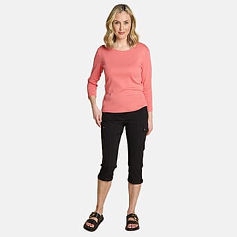 https://tjcuk.sirv.com/Products/79/7/7972625/Emreco-Relaxed-Fit-3-4-Sleeve-Crew-Neck-Classic-Top-Size-20-Coral_7972625_1.jpg?w=342&h=342