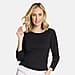 3-4 SLEEVE CREW NECK TOP