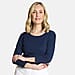 3-4 SLEEVE CREW NECK TOP