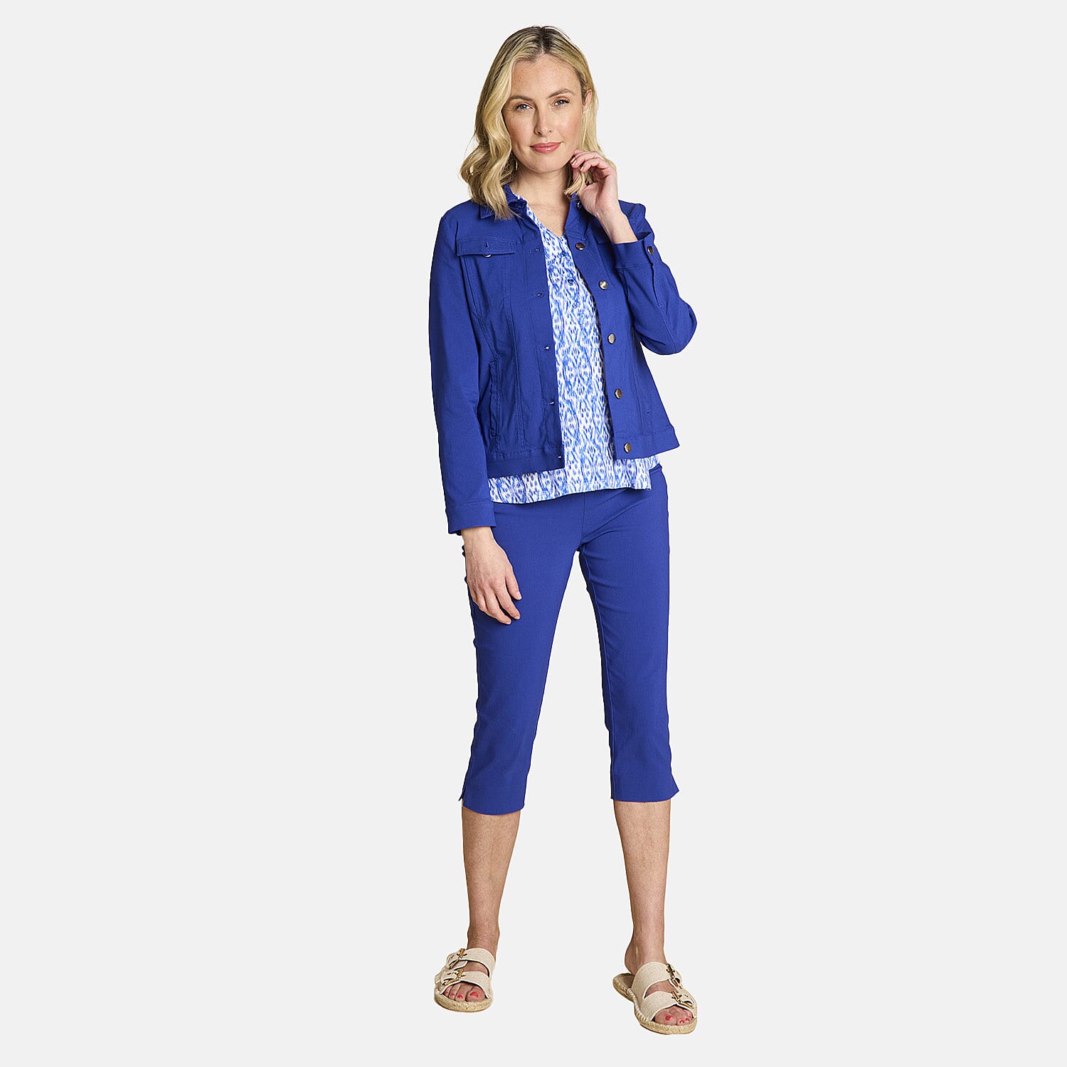 Emreco Bengaline Stretch Jacket (Size 16) - Royal