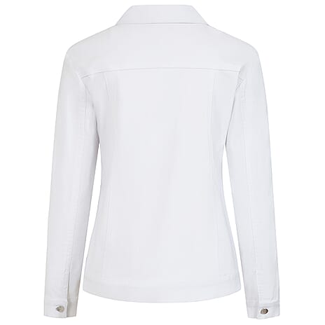 Emreco Classics Bengaline Style Stretch Jacket (Size 12) - White