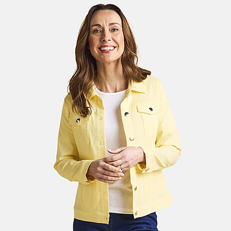 Classics Bengaline Style Stretch Jacket (Size 12) - Lemon