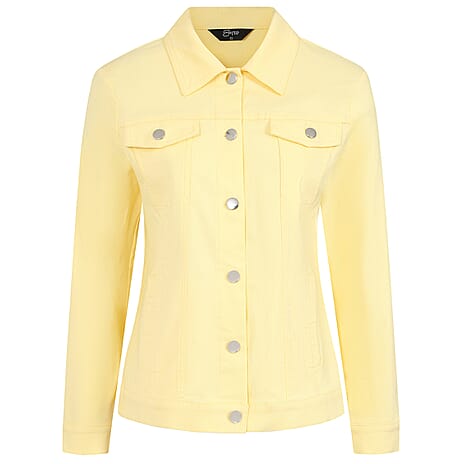 Classics Bengaline Style Stretch Jacket (Size 12) - Lemon