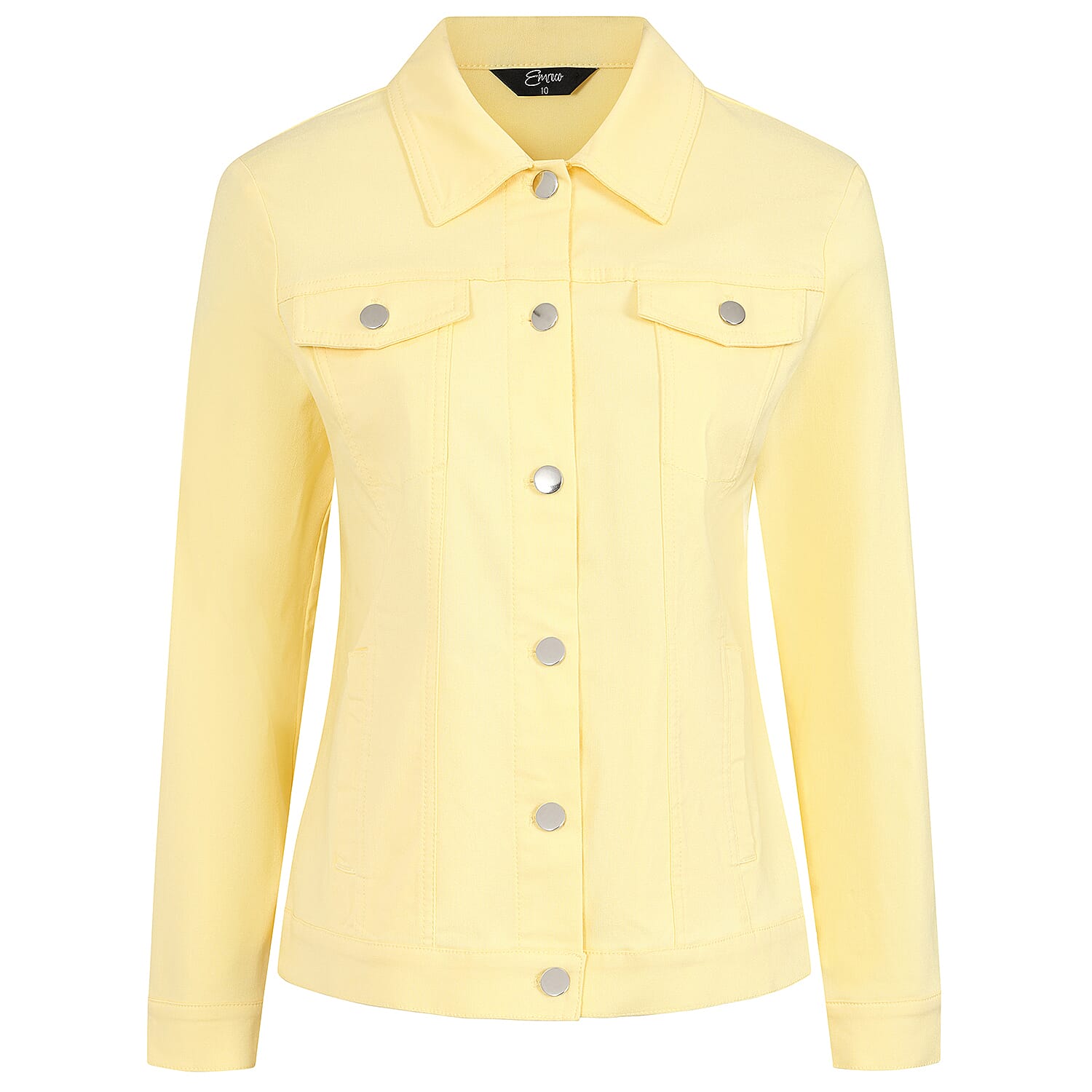 Classics-Bengaline-Style-Stretch-Jacket-Size-10-Lemon