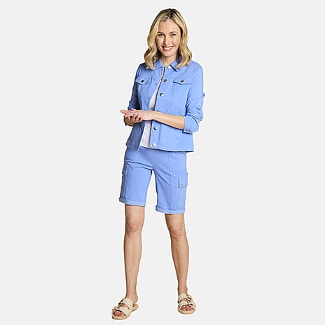 Classics Bengaline Style Stretch Jacket - Blue (Size 10)