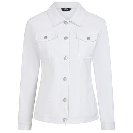Classics Bengaline Style Stretch Jacket (Size 14) -  White