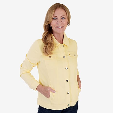 Classics Bengaline Style Stretch Jacket (Size 14) - Lemon