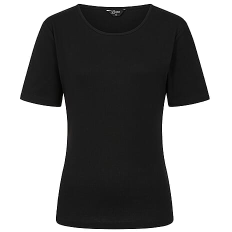 Emreco Short Sleeve Crew Neck T-Shirt (Size - 20) - Black