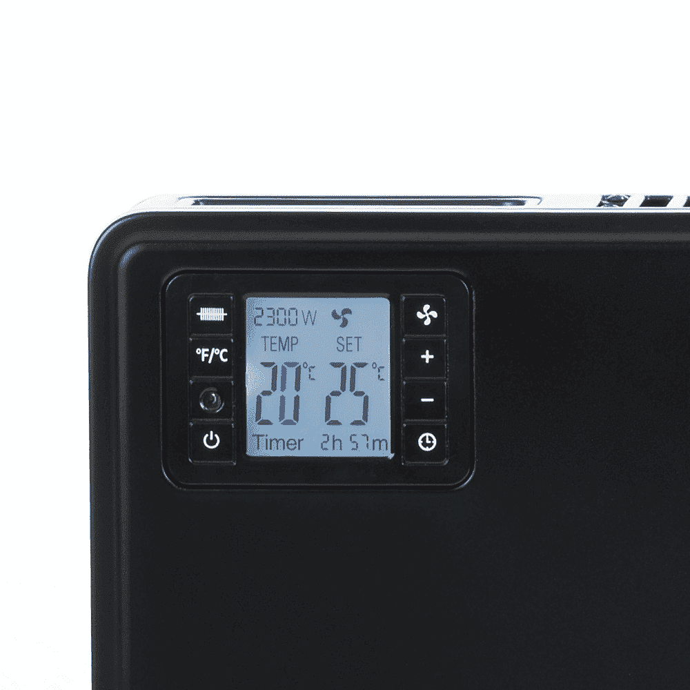 Convector Heater with Turbo - Timer LCD- Black