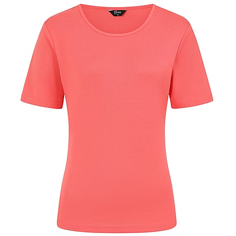 Classic Knitted TShirt  - Coral