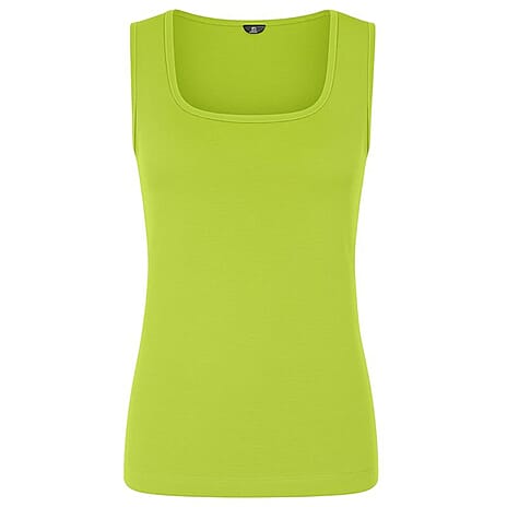 Classic Square Neck Sleeveless Knitted Vest (Size 18) - Lime