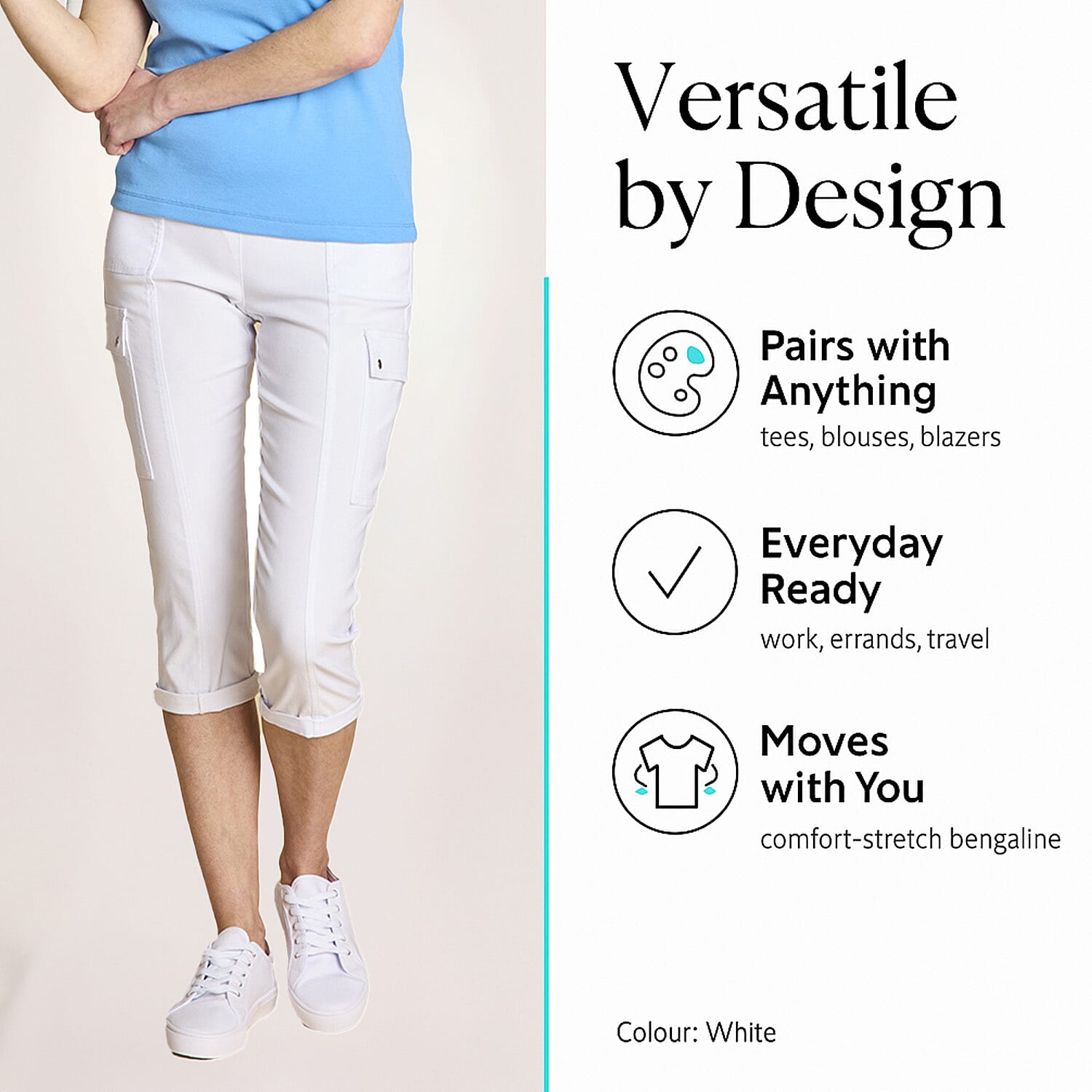 Emreco Combat Style Bengaline Stretch Utility Crop Trouser