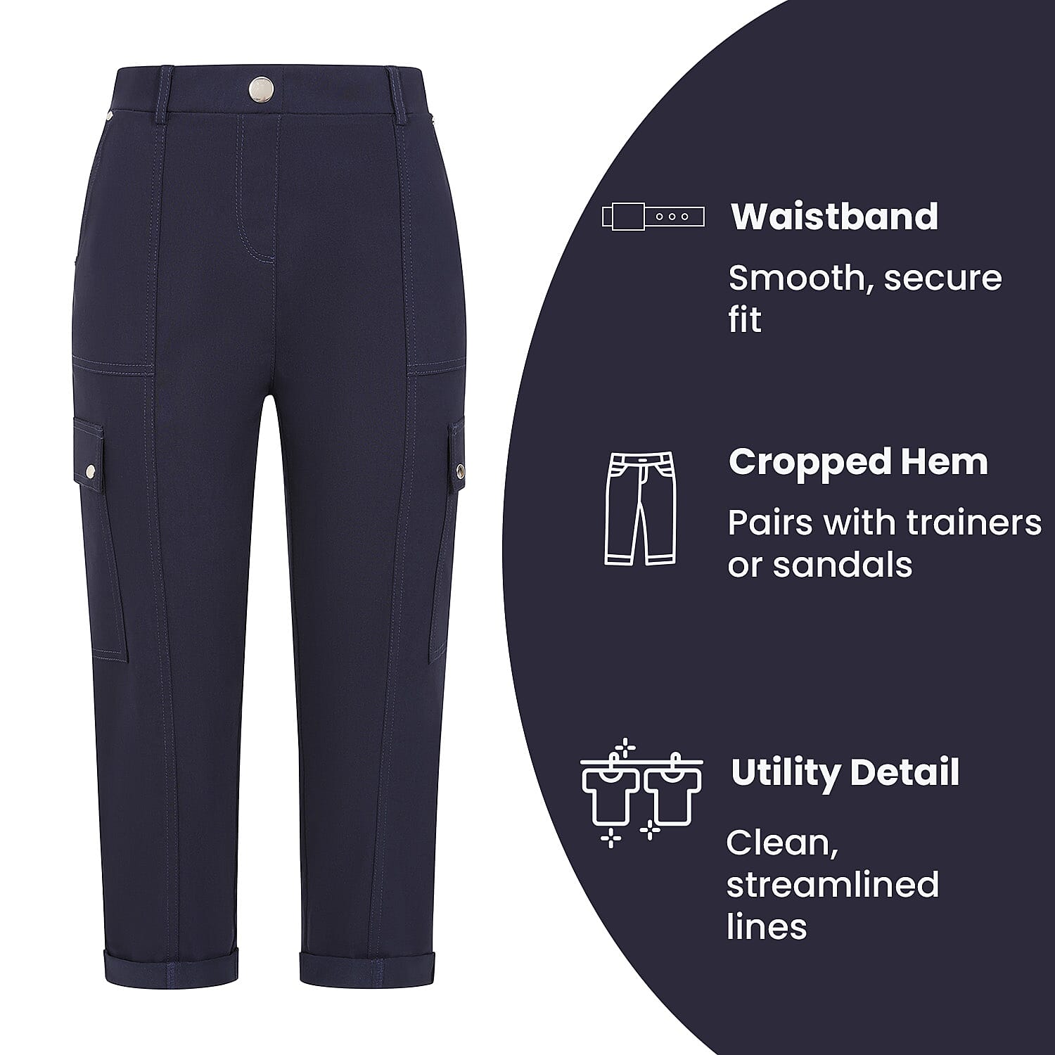 Emreco Combat Style Bengaline Stretch Utility Crop Trouser