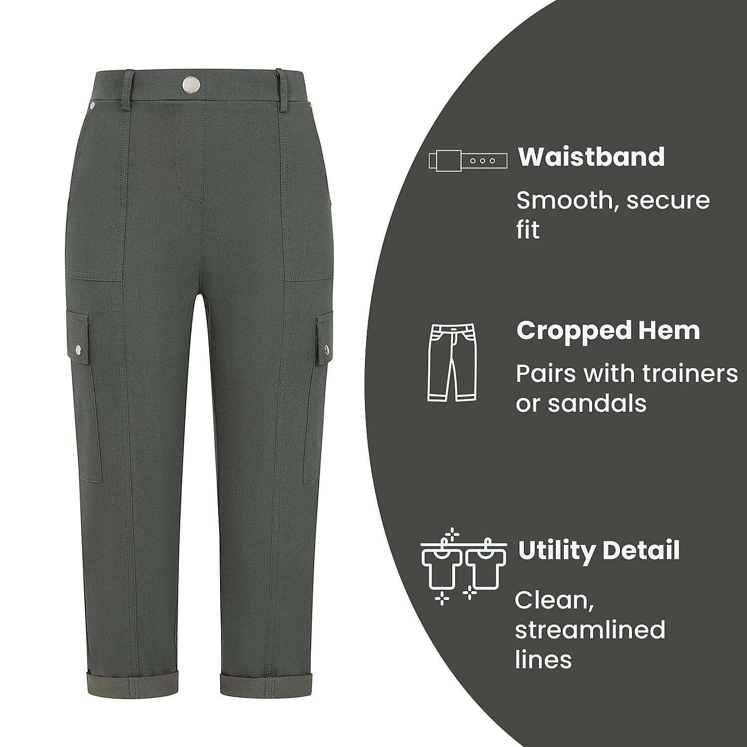 Emreco Combat Style Bengaline Stretch Utility Crop Trouser