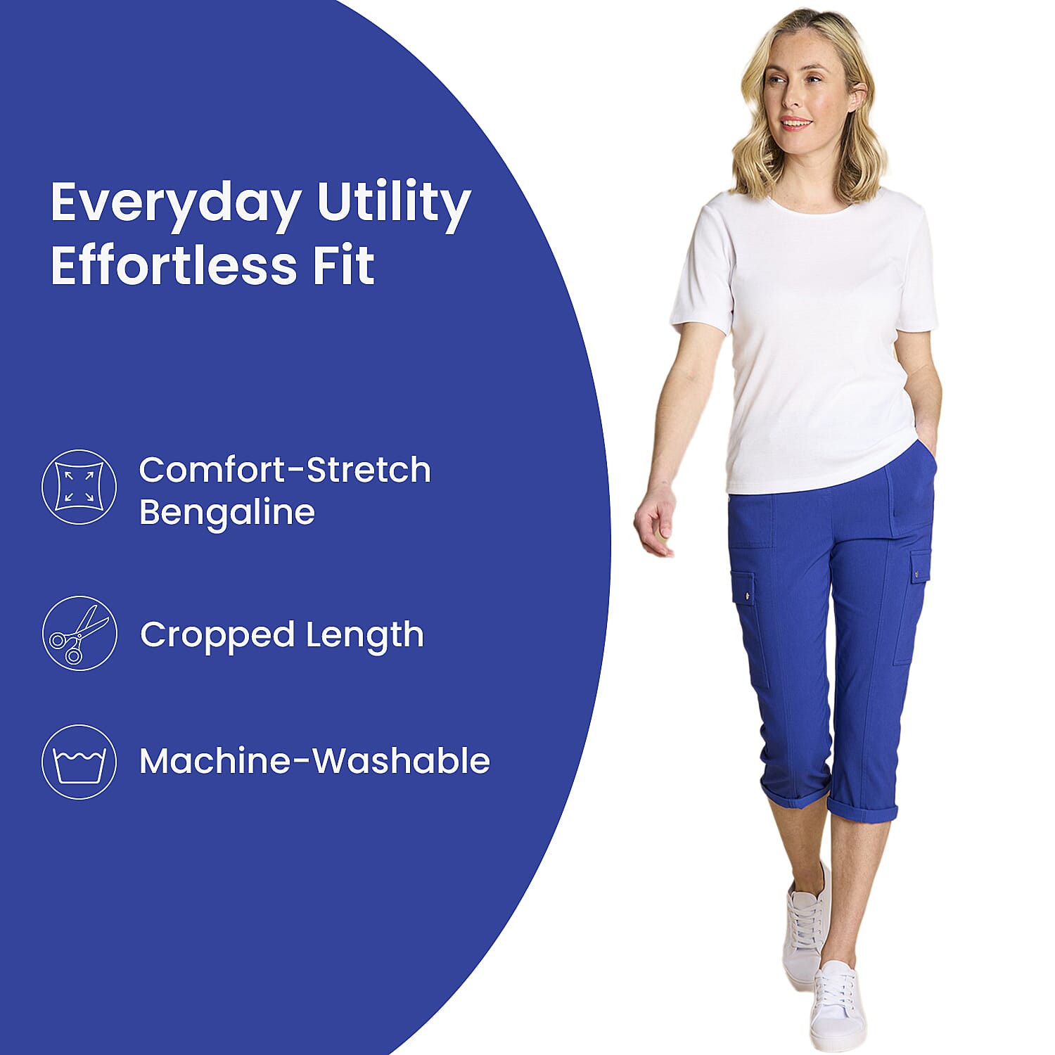 Emreco Combat Style Bengaline Stretch Utility Crop Trouser