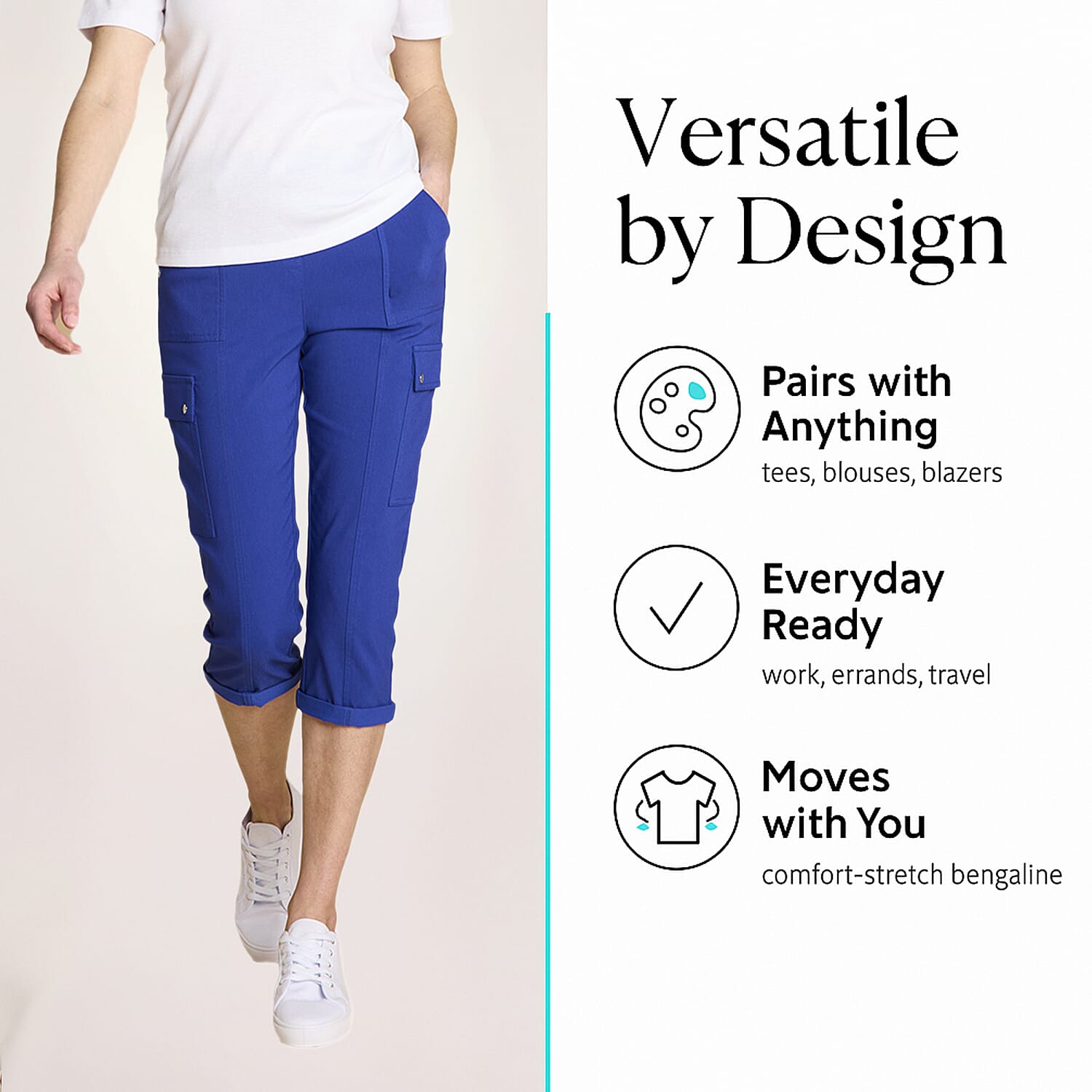 Emreco Combat Style Bengaline Stretch Utility Crop Trouser