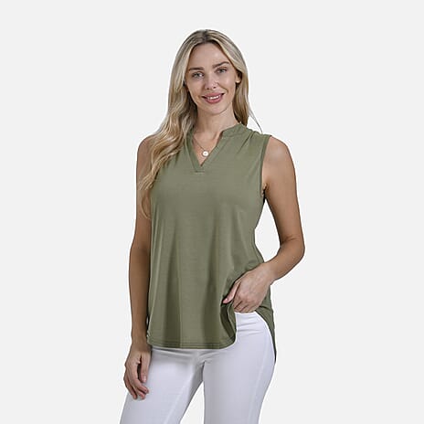 - Maisi Sleeveless Relax Fit Blouse (Size S) - Green