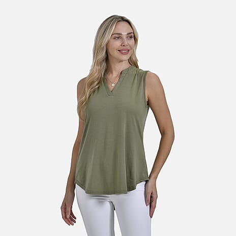 - Maisi Sleeveless Relax Fit Blouse (Size S) - Green
