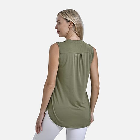 - Maisi Sleeveless Relax Fit Blouse (Size XL) - Green