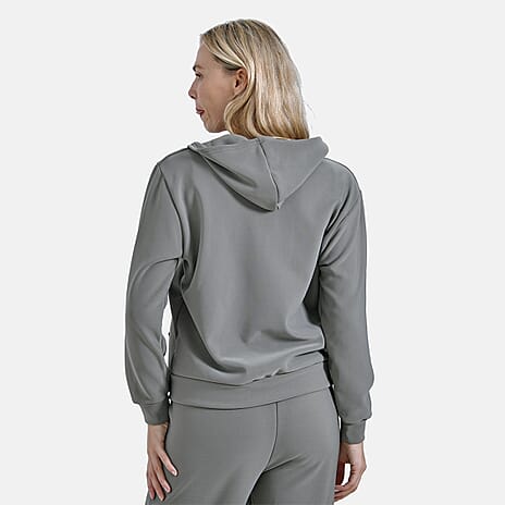 & Maisi Ladies Zip Up Hoodie (Size 24 to 26) - Olive Green